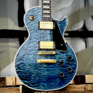 Gibson Custom Shop Les Paul Custom AAA Quilt Top Indigo Blue