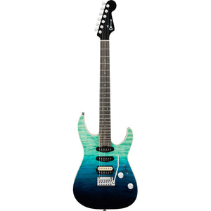 Charvel Pro-Mod Plus Dinky DK24 HSS 2PT QM Blue Curacao w/Bag