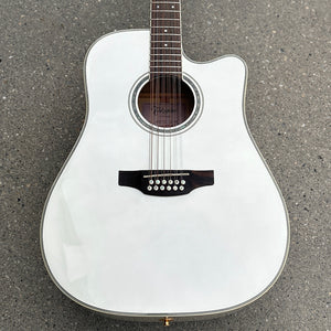 2024 Takamine GD37CE-12 PW 12-String Acoustic-Electric Pearl White w/Gig Bag