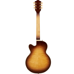 Gretsch Broadkaster Jr. LX Figured Center Block with String-Thru Bigsby and Gold Hardware Caramel Dawn w/Case