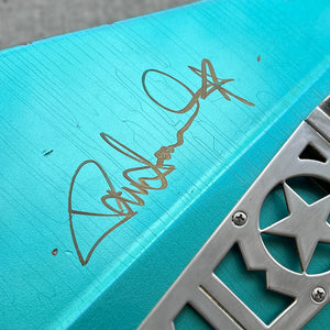 2012 Washburn USA Custom Shop PS2012 Paul Stanley Time Traveler Starfire Prototype #2 Twilight Turquoise Relic