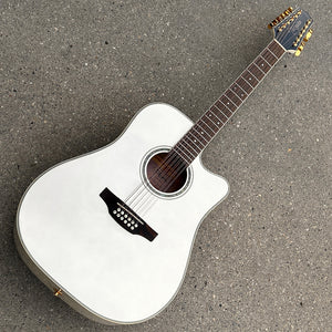 2024 Takamine GD37CE-12 PW 12-String Acoustic-Electric Pearl White w/Gig Bag