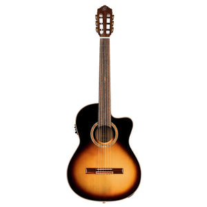 Ortega Performer Series RCE158SN-TSB Thinline Acoustic Electric Nylon Tobacco Sunburst w/Bag