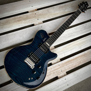 Used Godin LGXT Trans Blue Flame w/Bag