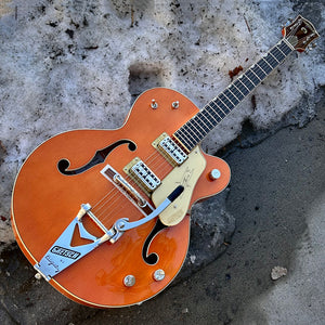 Gretsch G6120T-59 Vintage Select Edition '59 Chet Atkins Hollow Body w/Bigsby Vintage Orange Stain Lacquer