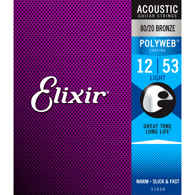 Elixir Acoustic 80/20 Bronze Polyweb Light .012-.053