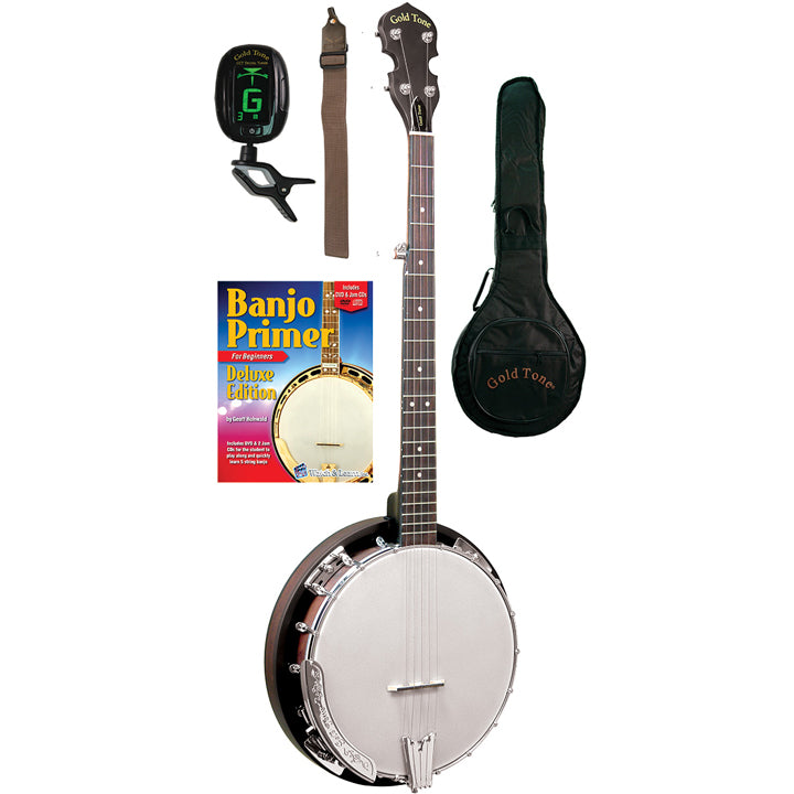 Gold Tone Cripple Creek Banjo Bluegrass Starter Pack CC-BG