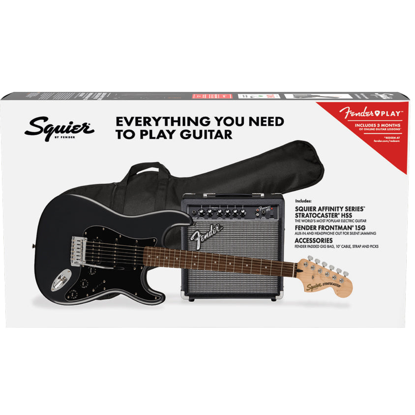 Squier Affinity Series Stratocaster HSS Pack Charcoal Frost Metallic
