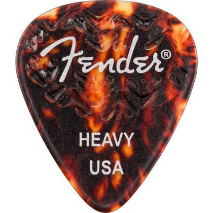 Fender Wavelength Celluloid Picks 351 Shape Heavy 6 Pack Tortoise Shell