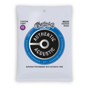 Martin Authentic Acoustic Strings Phosphor Bronze Custom Light 11-52 MA535