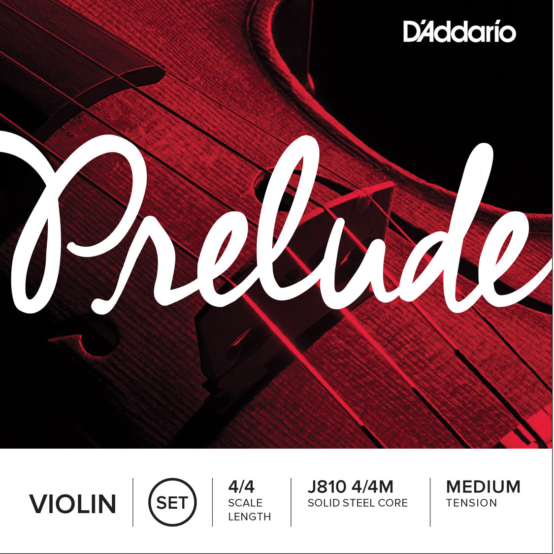 D'Addario Prelude Violin String Set 4/4 Scale Medium Tension