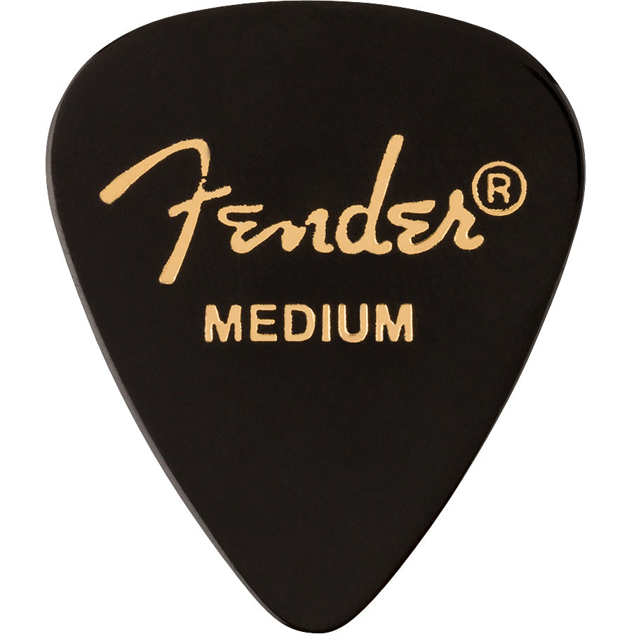 Fender Classic Celluloid Picks 351 Shape Black Medium (12 Pack)