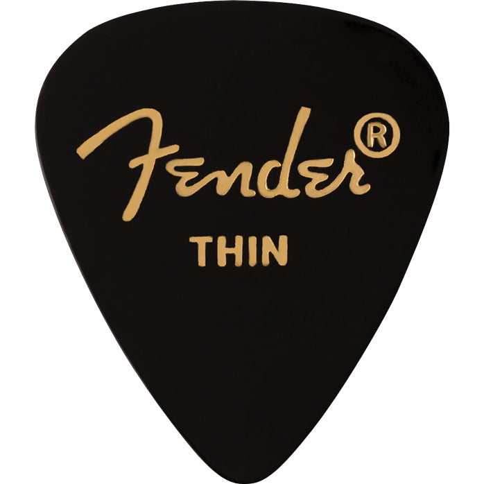 Fender Classic Celluloid Picks 351 Shape 12 Pack Thin Black