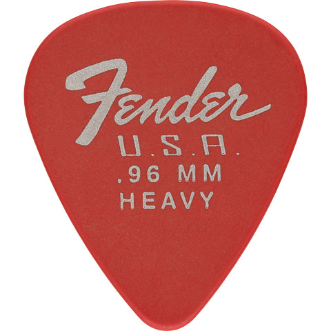 Fender Dura -Tone Delrin Pack .96 351 Shape 12 Pack Fiesta Red