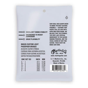 Martin Authentic Acoustic Strings Phosphor Bronze Custom Light 11-52 MA535