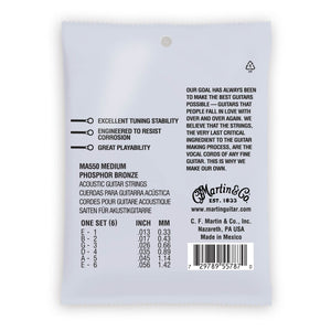 Martin Authentic Acoustic Strings Phosphor Bronze Medium 13-56 MA550