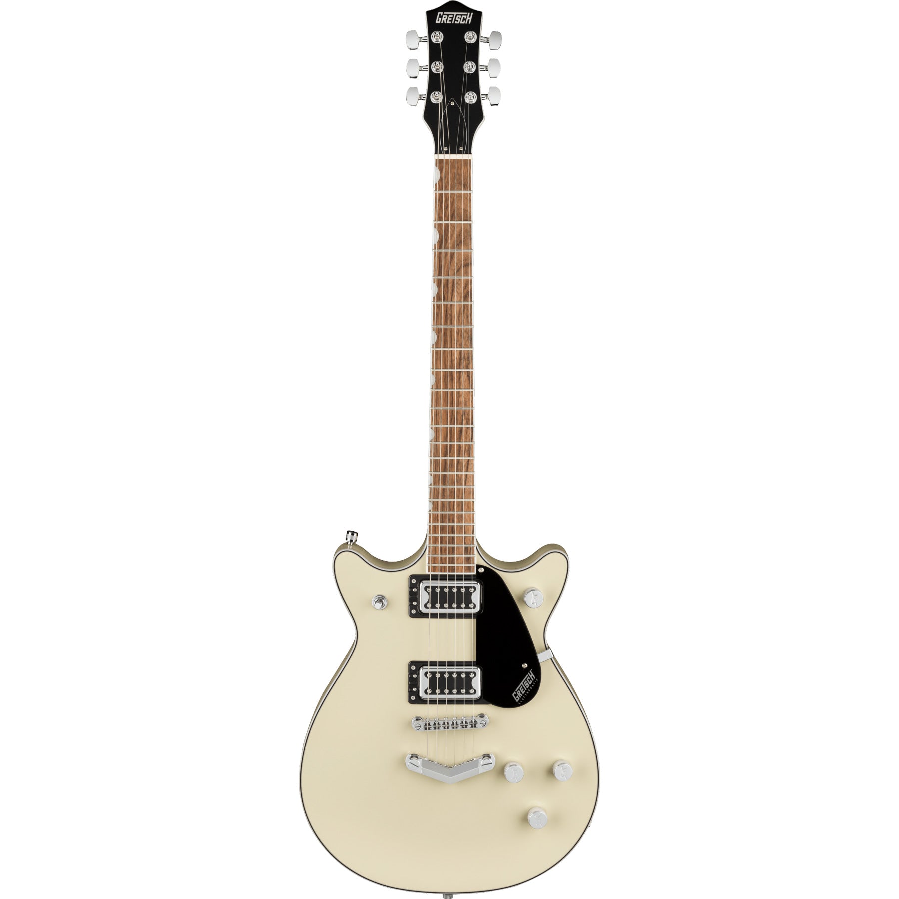 Gretsch G5222 Electromatic Double Jet BT with V-Stoptail Laurel Fingerboard Vintage White