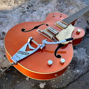 Gretsch G6120T-59 Vintage Select Edition '59 Chet Atkins Hollow Body w/Bigsby Vintage Orange Stain Lacquer