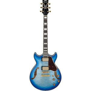 Ibanez AM93QMJBB Artcore Jet Blue Burst