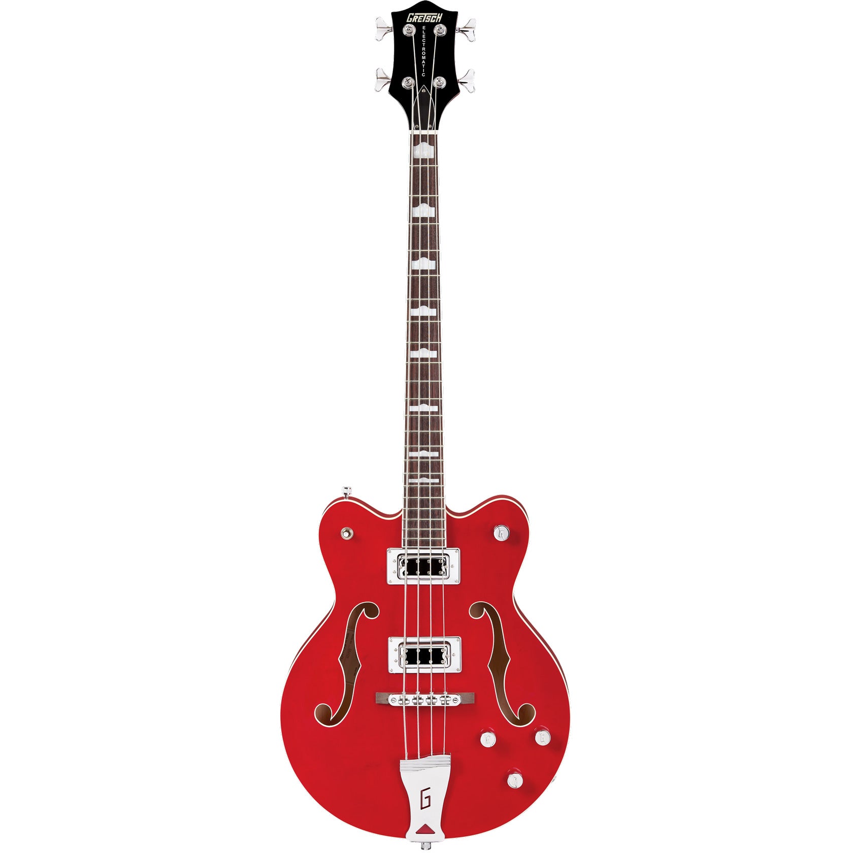 Gretsch G5442BDC Electromatic Hollow Body Short Scale Bass Rosewood Fingerboard Transparent Red