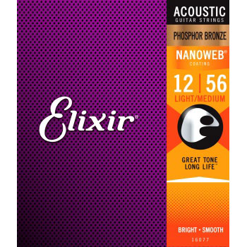 Elixir Acoustic Phosphor Bronze Nanoweb Lite-Medium 12-56