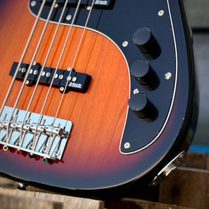 2024 Markbass GV 5 Gloxy 3-Tone Sunburst CR MP Passive 5 String Bass w/Bag