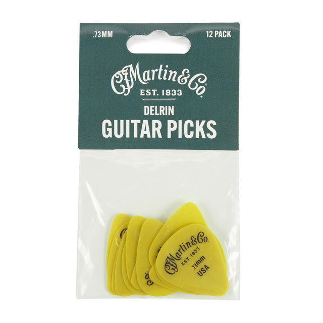 Martin Delrin Yellow 351 Pick Pack (12) .73mm 18A0154