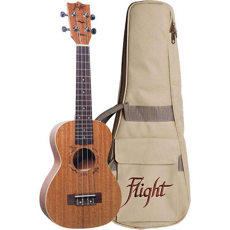 Flight DUC-323 Mahogany Concert Ukulele w/Bag