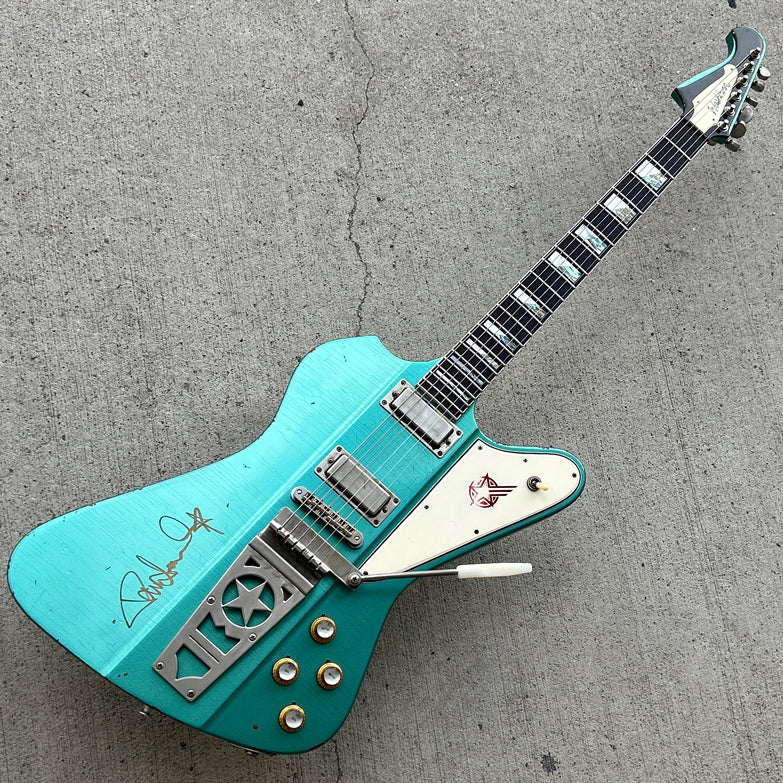 2012 Washburn USA Custom Shop PS2012 Paul Stanley Time Traveler Starfire Prototype #2 Twilight Turquoise Relic