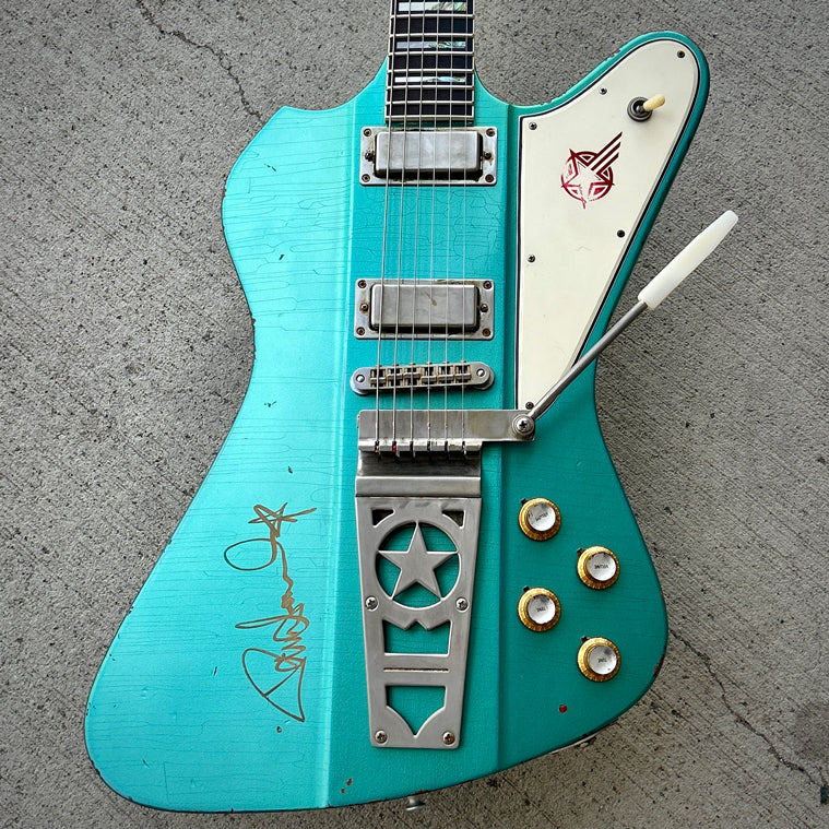 2012 Washburn USA Custom Shop PS2012 Paul Stanley Time Traveler Starfire Prototype #2 Twilight Turquoise Relic
