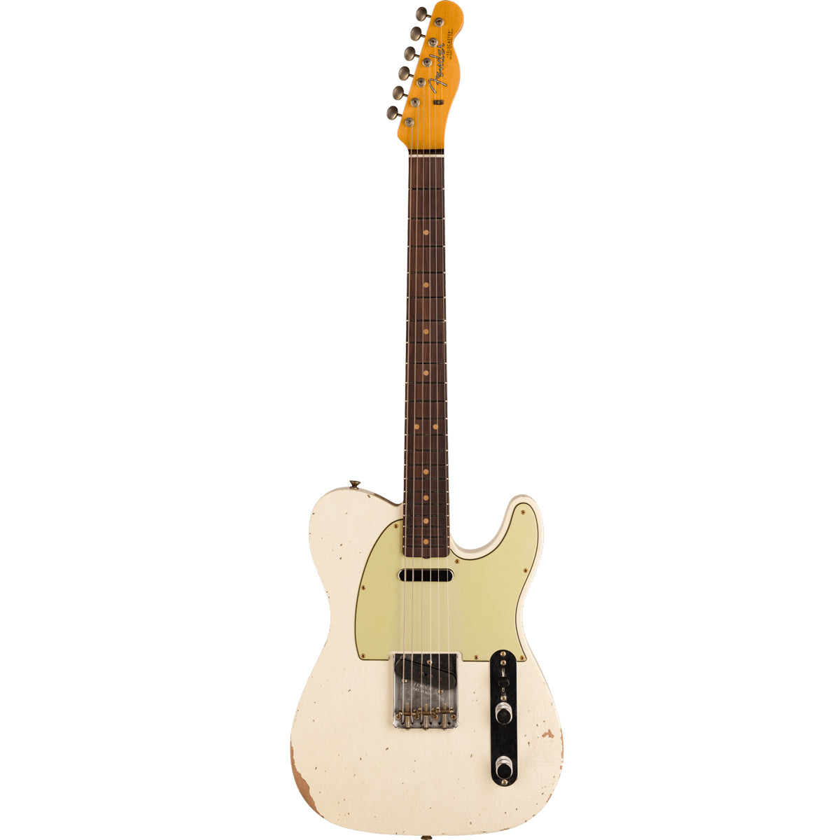 Fender Custom Shop 1963 Telecaster Relic 3A Rosewood Fingerboard Aged Olympic White