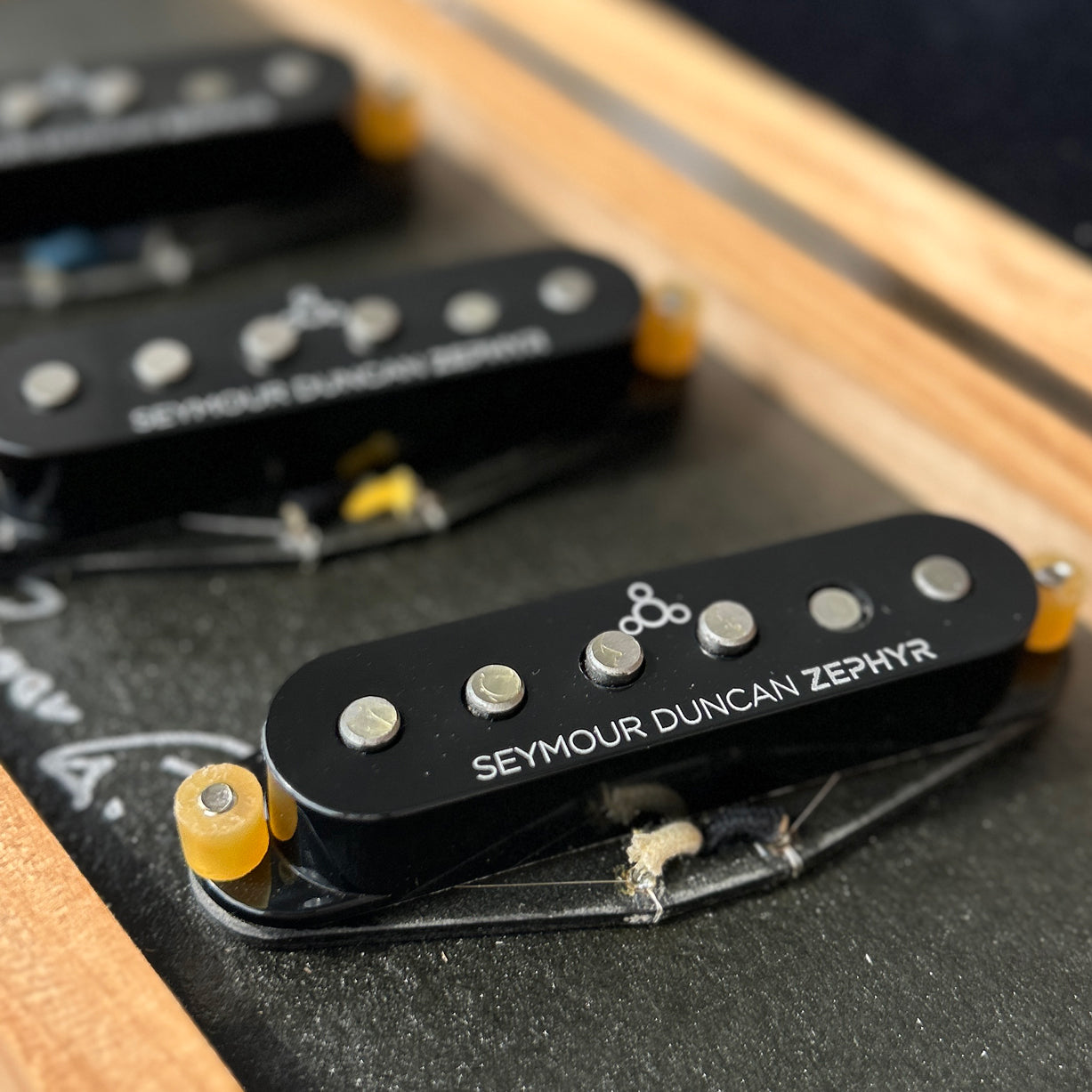 Used Seymour Duncan ZSL-1s Zephyr Silver Strat Pickup Set — Black