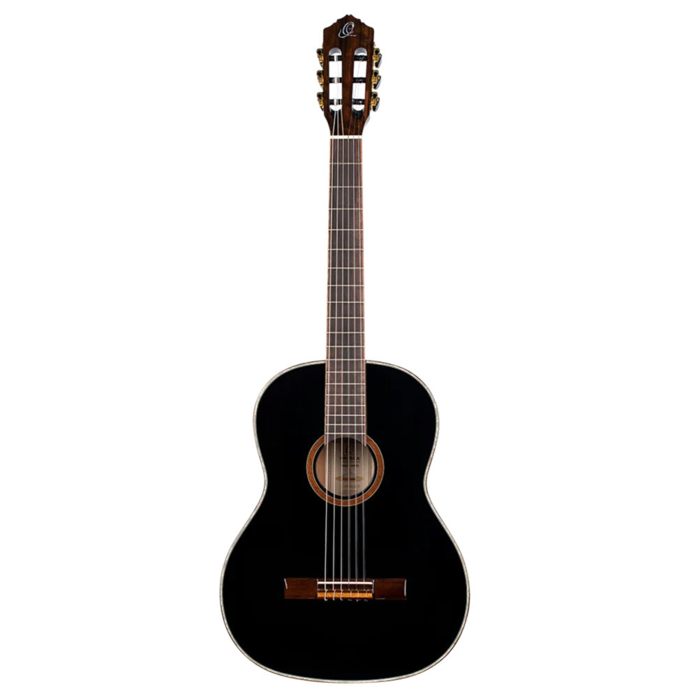 Ortega Family Series R221SNBK Slim Neck Classical Guitar Gloss Black w/Bag