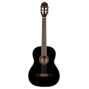 Ortega Family Series R221SNBK Slim Neck Classical Guitar Gloss Black w/Bag