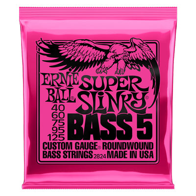 Ernie Ball Super Slinky Nickel Wound 5-String Bass String Set 40-125 2824