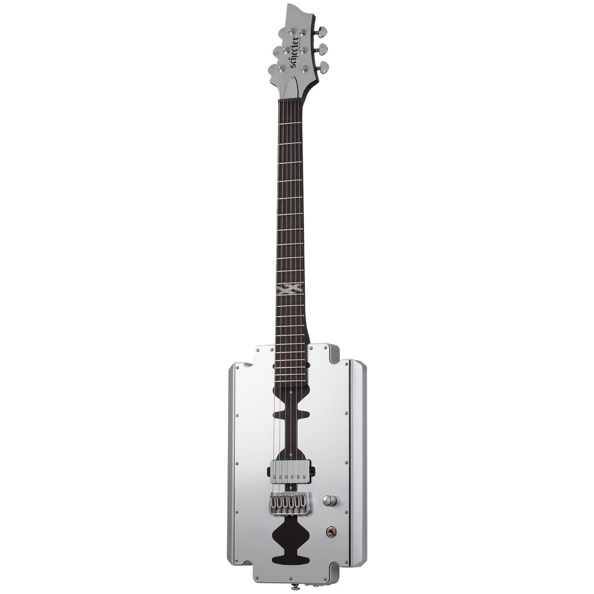 Schecter Machine Gun Kelly Signature Razor Blade Metallic Silver