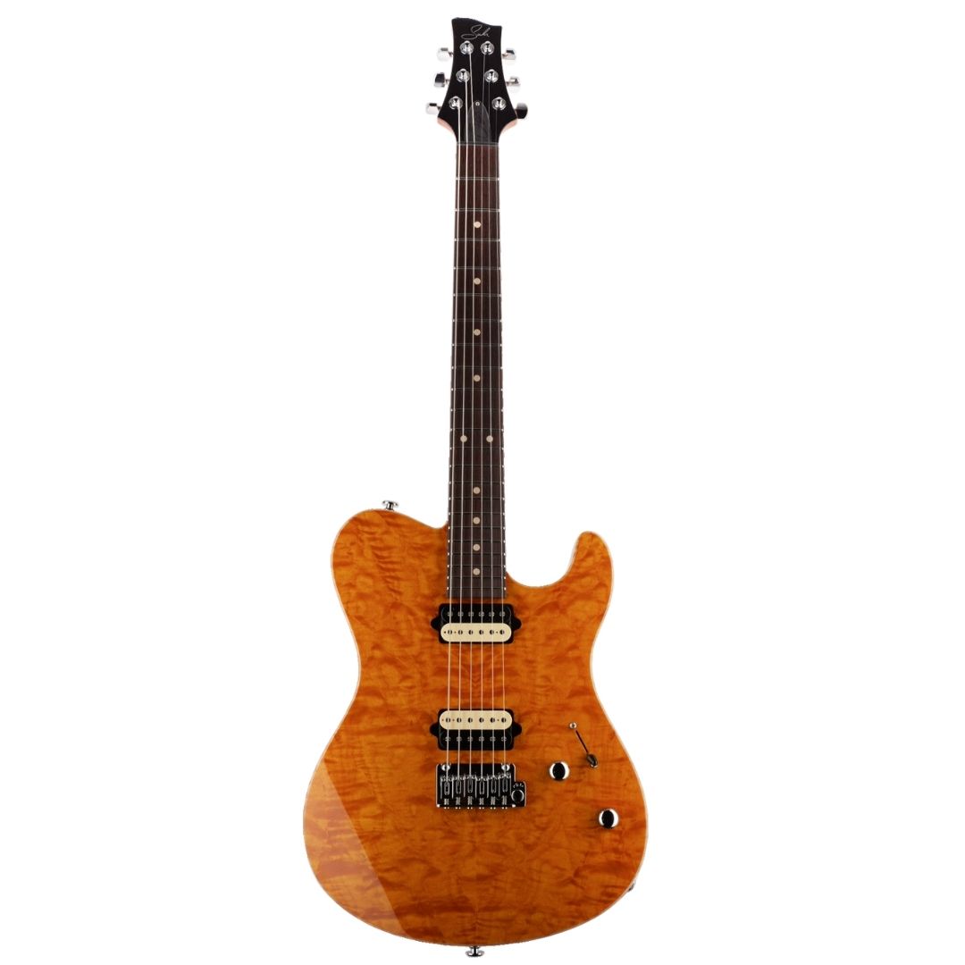 Suhr Oso Short Scale Figured Maple Rosewood Fingerboard Trans Amber w/Soft Case