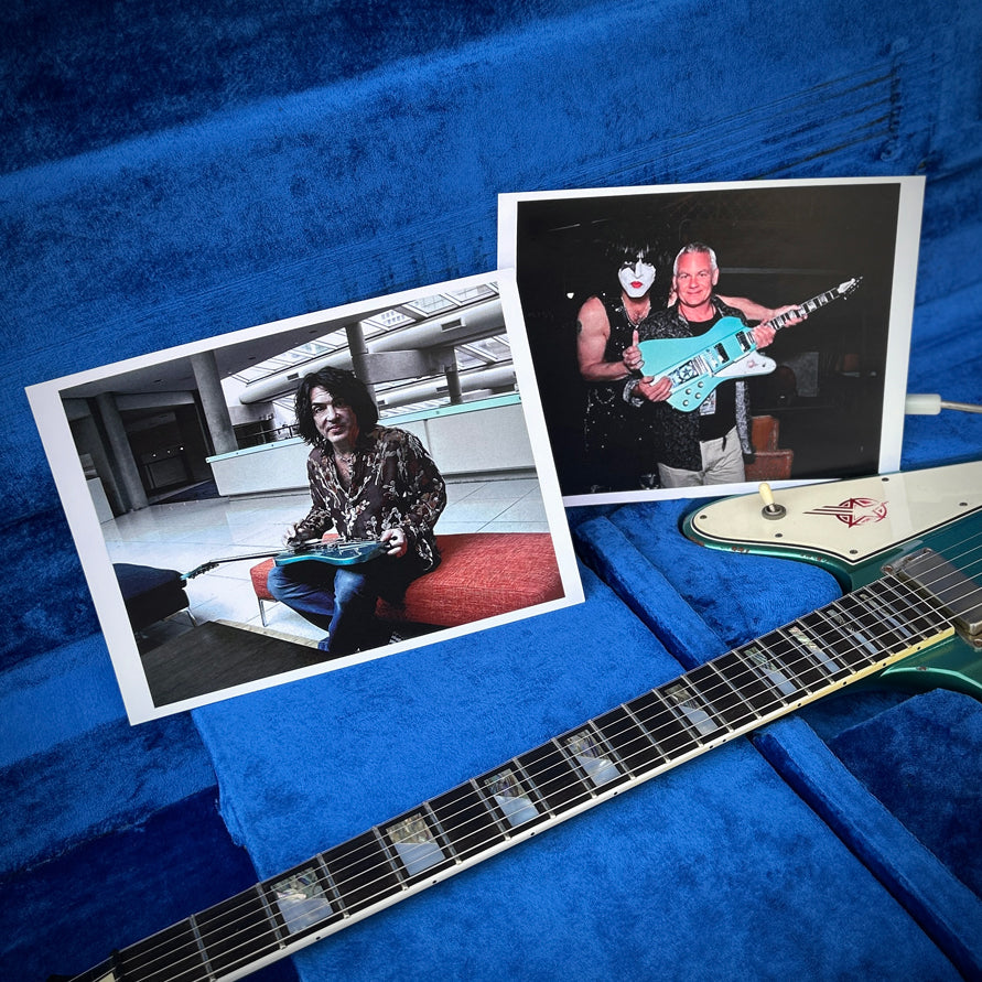 2012 Washburn USA Custom Shop PS2012 Paul Stanley Time Traveler Starfire Prototype #2 Twilight Turquoise Relic