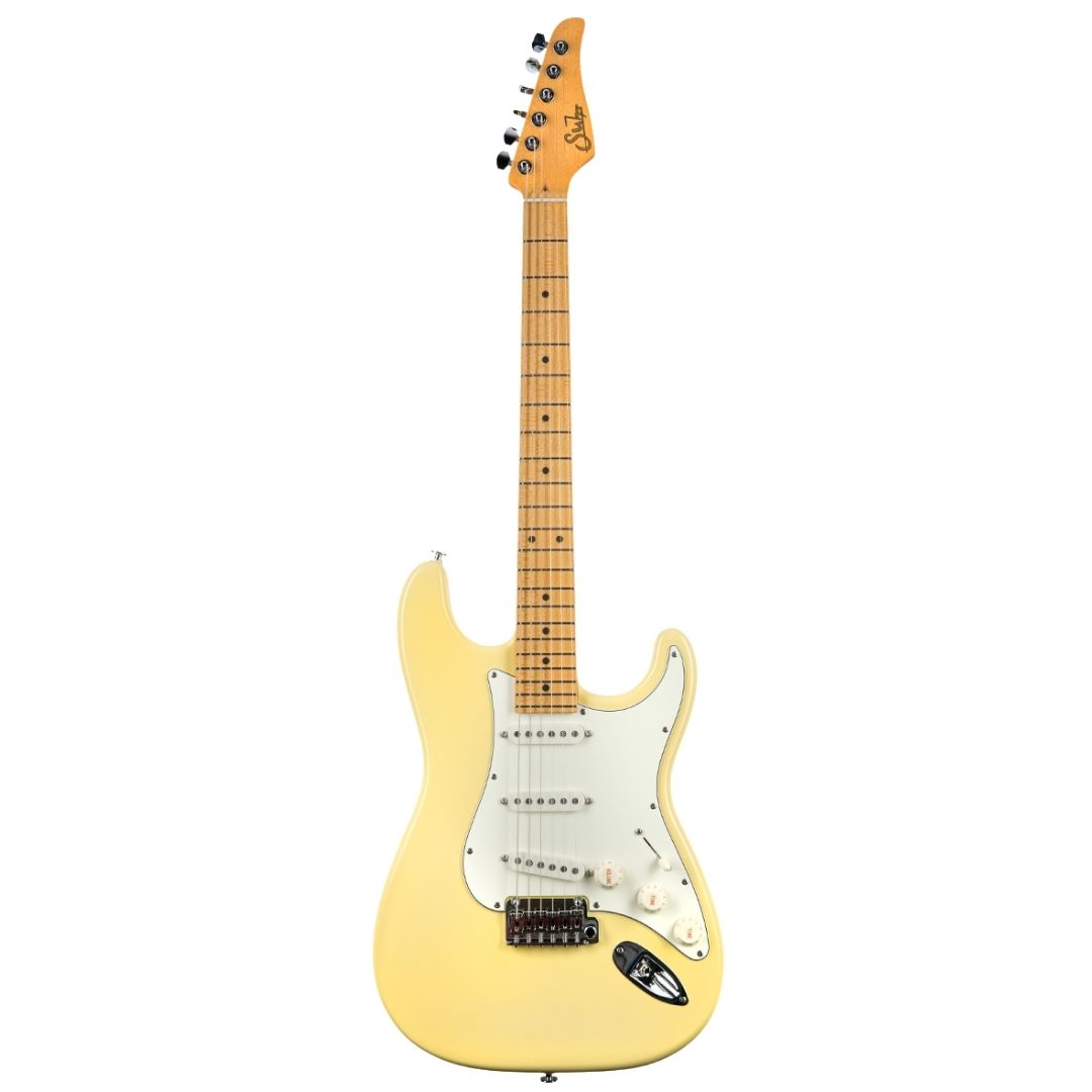 Suhr Classic S Vintage Yellow SSS Maple Fingerboard w/Soft Case