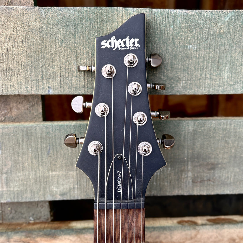 2025 Schecter Demon-7 7-String Aged Black Satin