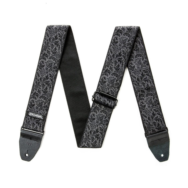Dunlop Jacquard Black Thistle Strap D6714