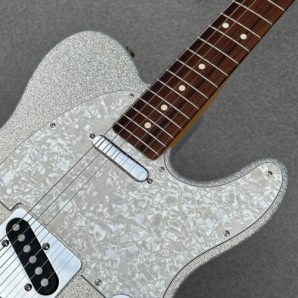USED Fender 75th Anniversary Player II Telecaster Diamond Dust Sparkle w/Bag