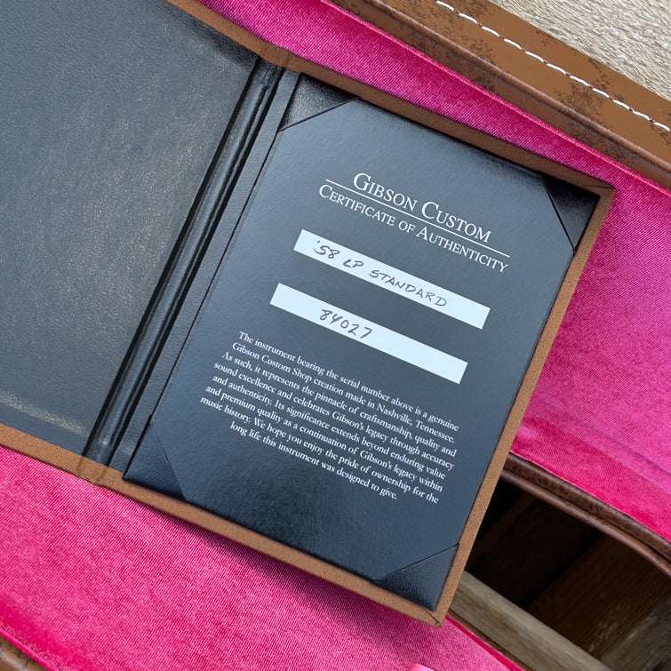 2023 Gibson Custom Shop 1958 Les Paul Standard VOS Bourbon Burst w/Case