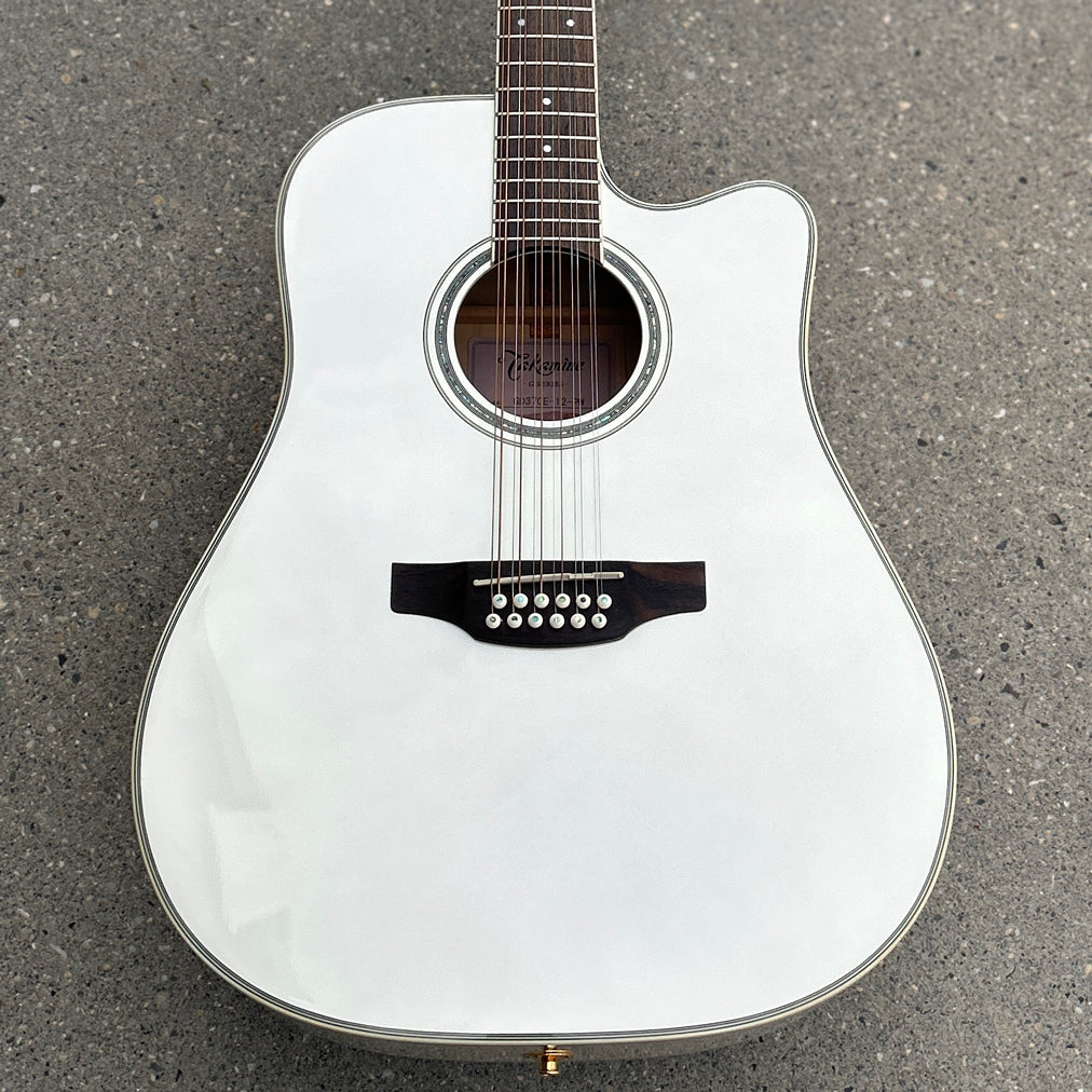 2024 Takamine GD37CE-12 PW 12-String Acoustic-Electric Pearl White w/Gig Bag