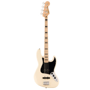 Squier Affinity Series Active Jazz Bass, Maple Fingerboard, Black Pickguard, Olympic White