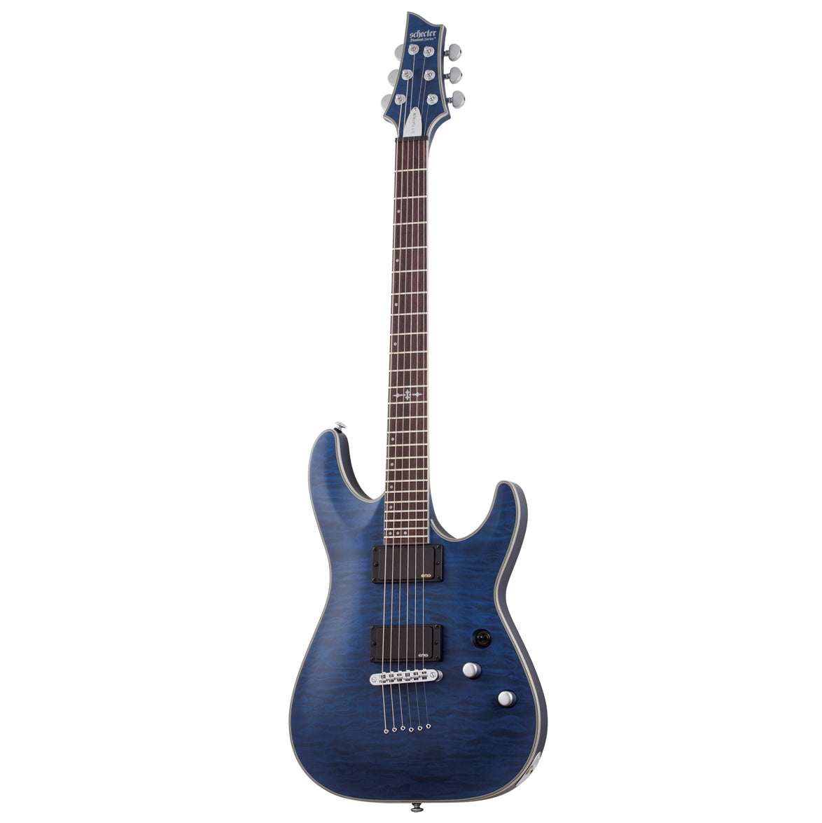 Schecter C-1 Platinum See-Thru Midnight Blue