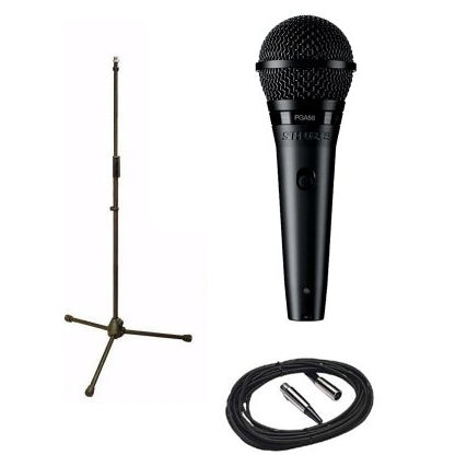 Shure PGA58BTS XLR Microphone & Mic Stand Bundle