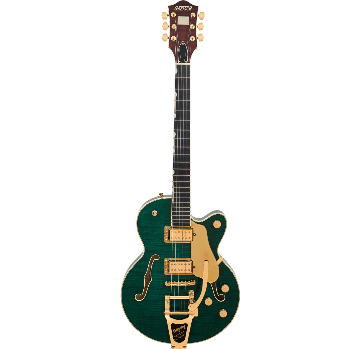 Gretsch Broadkaster Jr. LX Figured Center Block with String-Thru Bigsby and Gold Hardware Tropic Aura w/Case