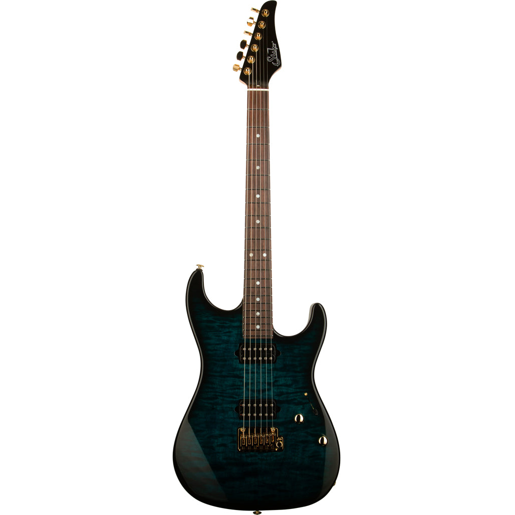 Suhr Standard Thin Burst Limited Edition Trans Teal Thin Burst