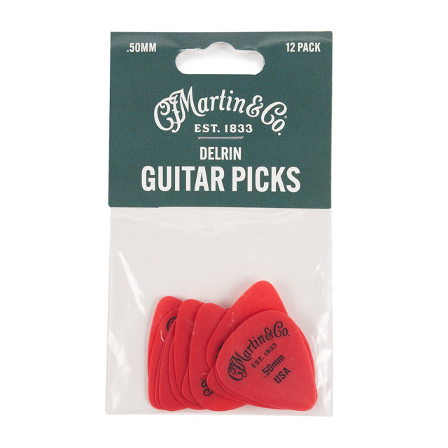Martin Delrin Red 351 Pick Pack (12) .50mm 18A0152